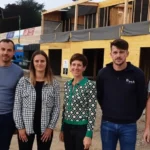 Des membres des entreprises du parc d’activités de la Jaunaie à Craon : Olivier Jeudy, plaquiste, avec son entreprise d’isolation et plâtrerie sèche, qui emploie neuf salariés. Lilian Cottier, maçon, avec six salariés. Quentin Beucher, menuisier, et son équipe. Julien Paillard, peintre, avec ses deux salariés.
